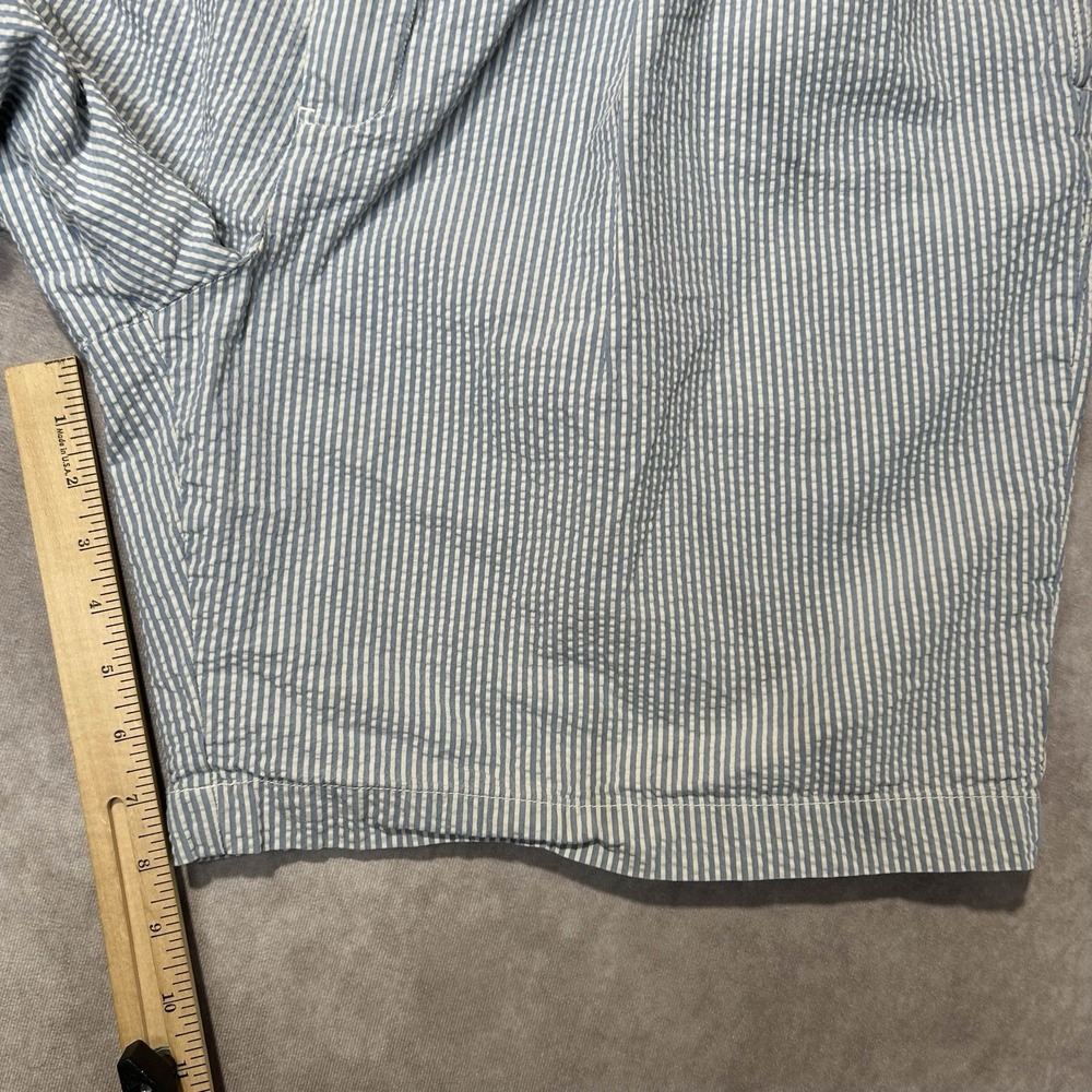 Vtg Polo Ralph Lauren Seersucker Shorts Mens 42x8 Seersucker Blue Stripe Tag 44B - Picture 4 of 7